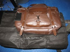 New Nwt Via Spiga Talia East West Tote Dark Brn Handbag - Retails: 265.00