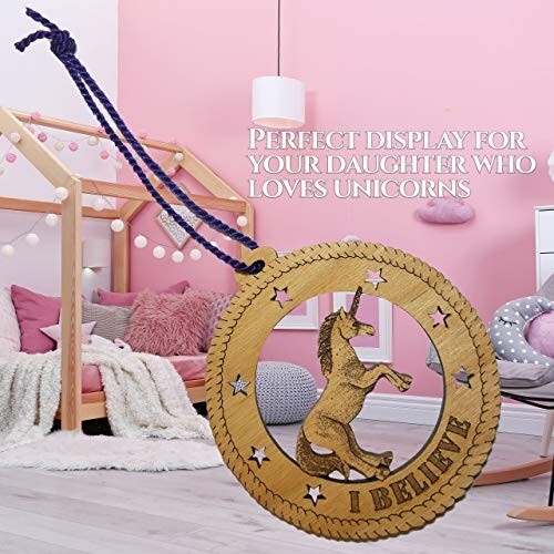 Einhorn Weihnachtsschmuck Geschenk-Mädchen Fee Geburtstag Party Geschenke Baumdekor - Bild 3 von 8
