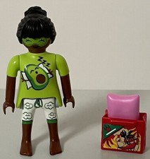 New Playmobil Girls 21 Slumber Party Girl with Reversible Face 70733 w/Brochure