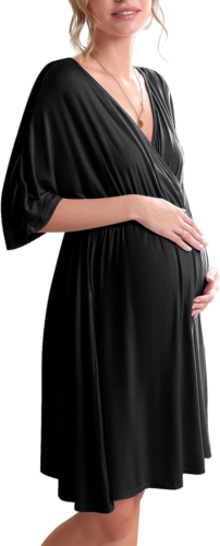 3 in 1 Labor/Delivery/Hospital Gown Maternity Dress Nursing Nightgown Sleepwear
