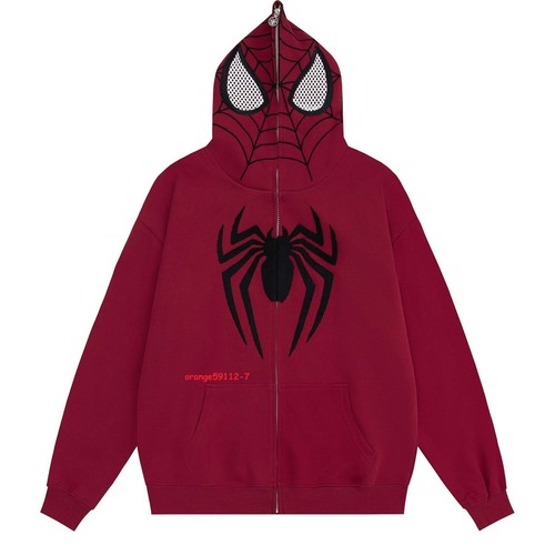 Spiderman Hoodies Mantel Unisex Full Zip Spider Kapuzen Sweats Jacke Sweatshirt - Bild 2 von 10