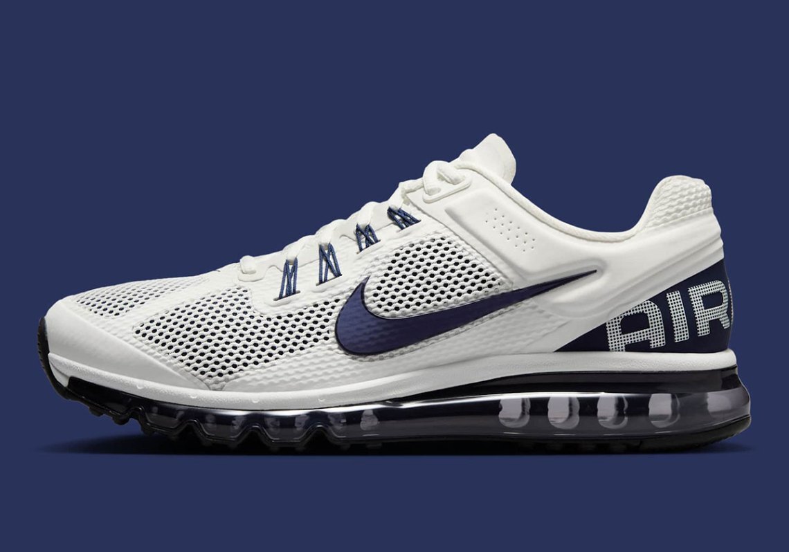 Nike Air Max 2013 Summit White Midnight Navy Nby HF3660-101 sz 6