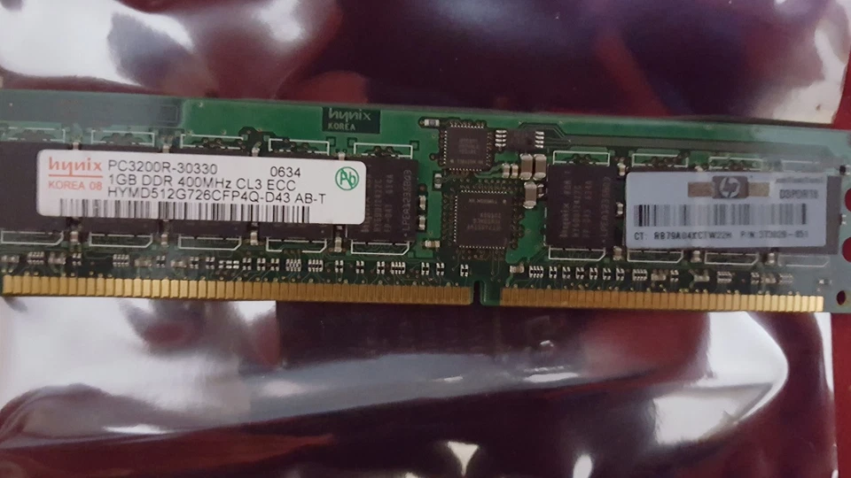 HP 373029-851 1GB Hynix HYMD512G726CFP4Q-D43 PC3200R ECC server memory OEM - Image 3 of 3