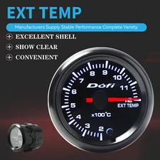 52mm 2" Car Exhaust Gas Temperature EGT Gauge Meter Digital 7 Color LED w/Sensor