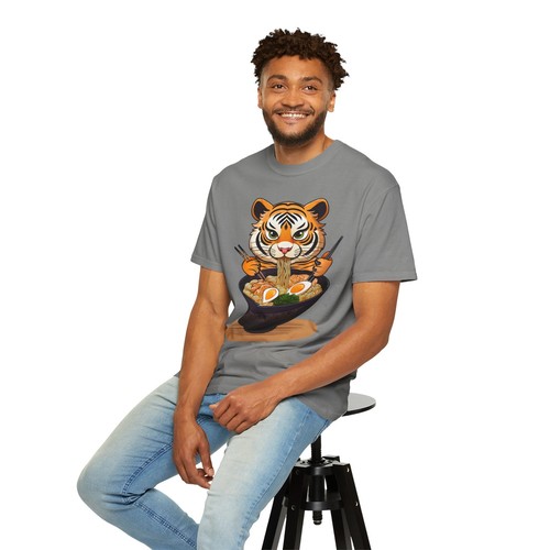 Baby Tiger Eating Ramen Funny T-shirt, Cute Animal Print, Gift for Anime Lovers - Picture 71 of 121