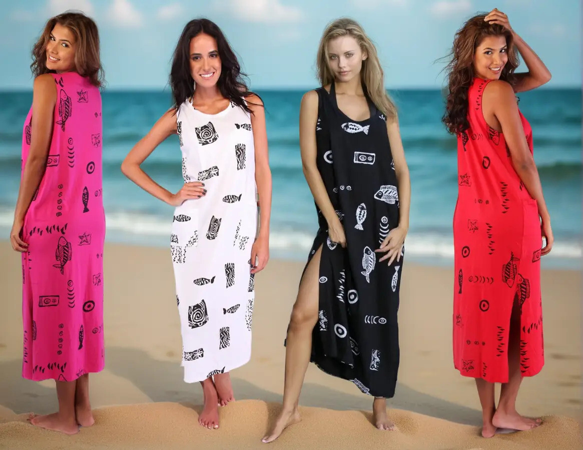 white christmas dresses Breezy Jersey Linen Beach Dress main image 1