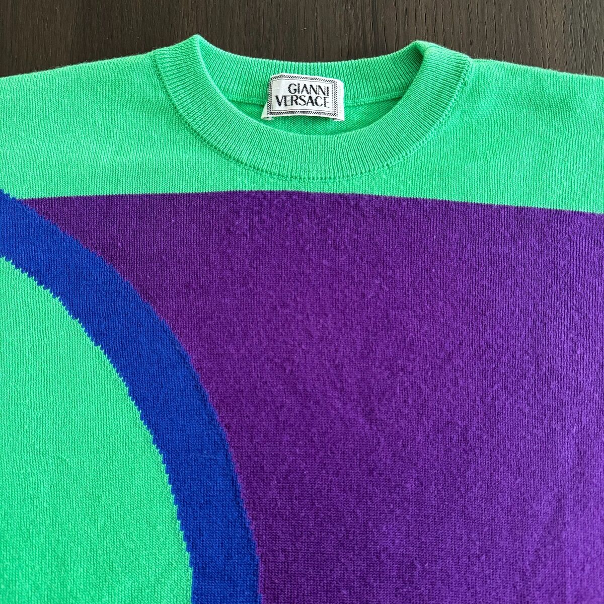 1990s GIANNI VERSACE wool sweater Geometric pattern size IT 1990s GIANNI VERSACE wool sweater Geometric pattern size IT