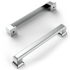 10 Pack Polished Chrome Cabinet Pulls 5 Inch128mm Hole Center Cabinet Hardwar...