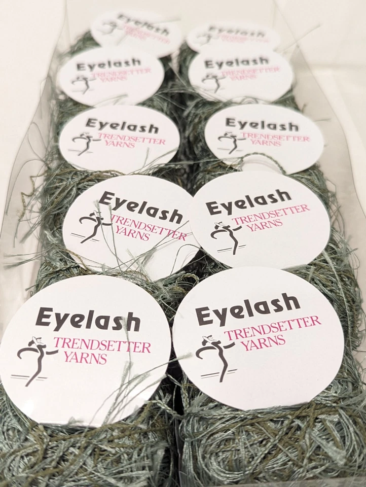 10 Lashy Balls Factory Packed EYELASH from TrendSetter Yarns ITALY Sage Lash! - Image 2 of 4