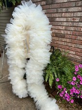Ivory Vegan Tulle Boas - Drag Queens - Burlesque Performers - Dancers - Wedding