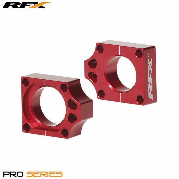 RFX Pro Rear Axle Adjuster Blocks Red Beta 2T RR125-300 13-20 4T RR250-480 15-20