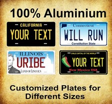 Any Design Any Text Personalize Vehicle Car Auto Or Motorcycle License Plate Tag
