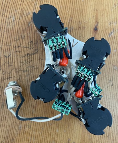SIN SOLDADURA Jimmy Page Años 50 Gibson Les Paul Cableado 500k CTS Palanca Empujar/Tirar - Imagen 7 de 19