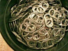 875 (8.3 oz) Aluminum Pull Tabs Pop Can Tops Beer Soda  - For Arts/Crafts 