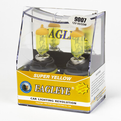 Eagleye Super Yellow 2300K 9007 12V 65/55W Headlight bulbs (Pack of 2)