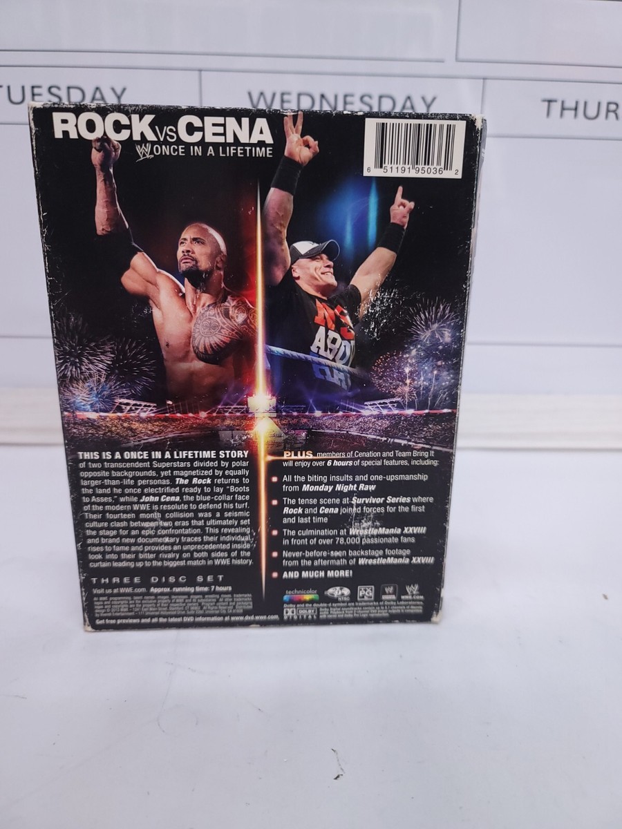 THE ROCK VS. JOHN CENA: ONCE IN A LIFETIME WWE Wrestling 3-Disc