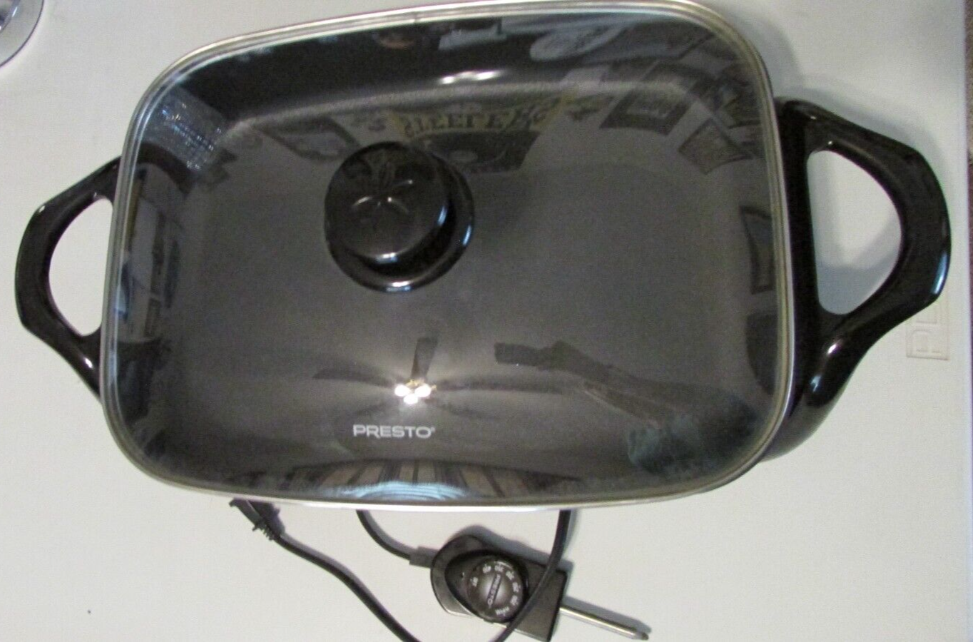 Presto 16" Electric Skillet Pan with Glass Cover Lid Model 06852 eBay