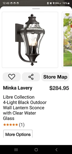 Minka Lavery Libre Collection 4-Light Black Outdoor Wall Lantern Sconce Glass  - Picture 2 of 6