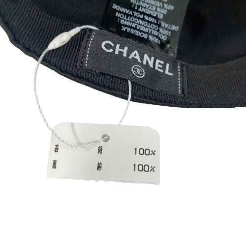 AUTH CHANEL BASEBALL CAP AA9129 SILK BLACK FREE SIZE AUTH CHANEL BASEBALL CAP AA9129 SILK BLACK FREE SIZE