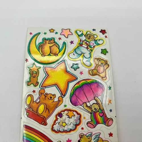 Pegatinas vintage iluminaciones fantasías 1983 peluches en el espacio años 80 hoja de pegatinas - Imagen 2 de 4