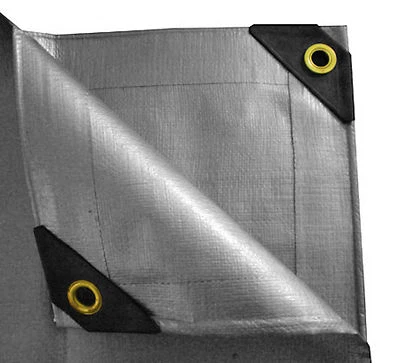 ALLIED 12 mil Heavy Duty Canopy Tarp SILVER Tent Car Boat Cover Choose Size