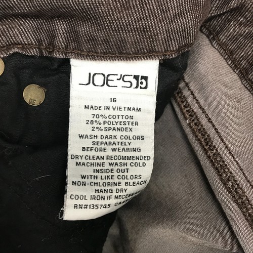 Joe's Pants Girls Size 16 Brown Broken In Micro Cords Straight Leg Med Rise - Picture 8 of 12