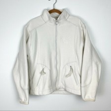 OutFitter Kids S 6/8 White Fleece Full Zip Jacket Zip Pockets Full Zip