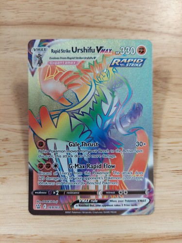 Rapid Strike Urshifu Vmax 169/163 Battle Styles NM Secret Rainbow Rare Pokemon 