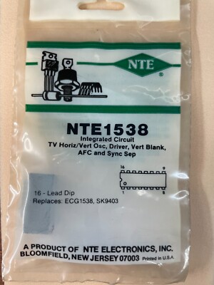 NTE Electronics NTE1538 Integrated Circuit TV Horizontal/vertical Oscillator