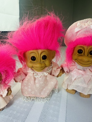 5 Lot Vtg Russ Trolls Pink! Ice Skater Sweet 16 Pajamas 1990s Gift Idea - Picture 5 of 10