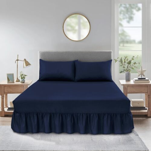Percale Fitted Valance Sheet Non Iron Sheets Single Double King Super King Sizes - Picture 112 of 191