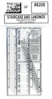 HO Scale Tichy Train Group 8208 Stairs, Platform & Railings Set