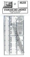 HO Scale Tichy Train Group 8208 Stairs, Platform & Railings Set