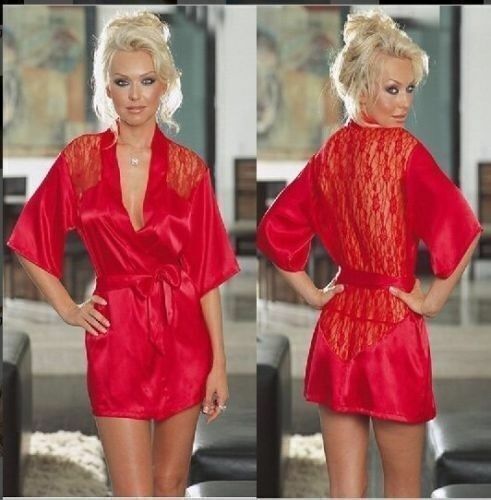 Silk Satin Kimono Wedding Party Bridesmaid Sleepwear Bathrobe Robe Dressing Gown - Picture 18 of 38