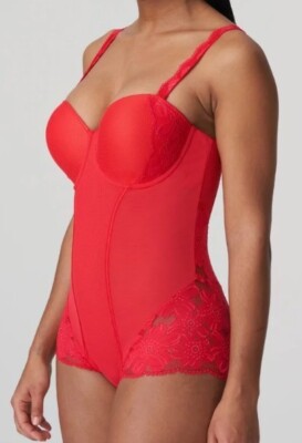 Prima Donna Women's Convertible Geneve Full Bodysuit Red 34C NWT 442078