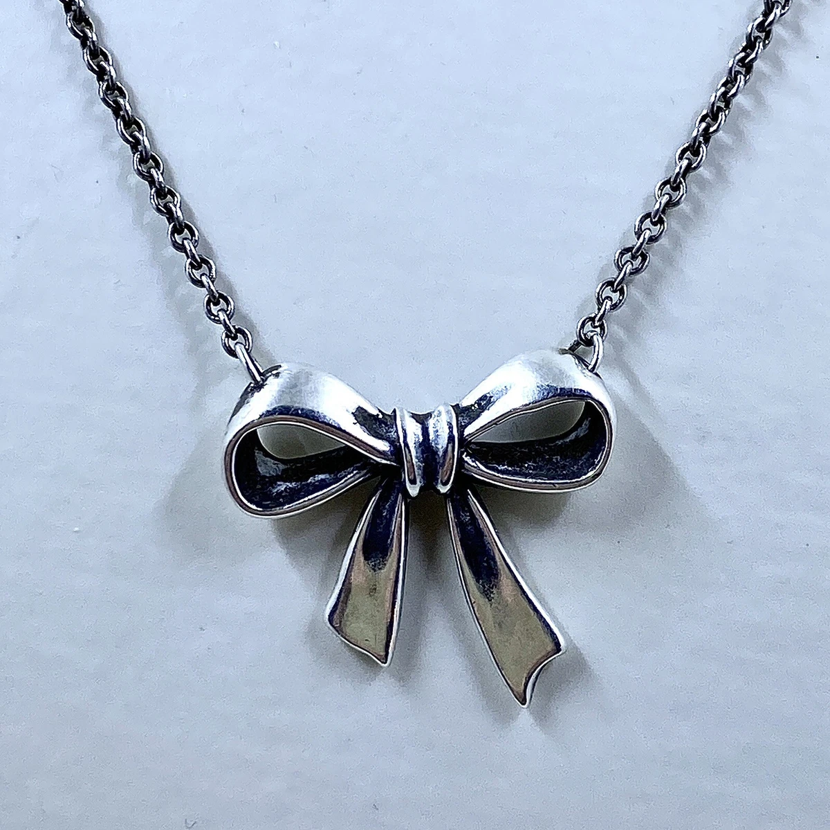 James Avery RETIRED Sterling BOW Necklace eBay