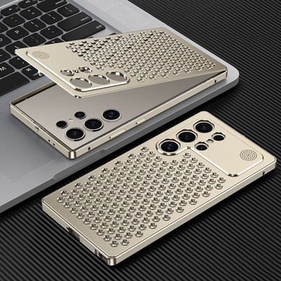 New Phone Case For Samsung S24 Plus S23 Ultra Shockproof Aluminium Rugged  Cover