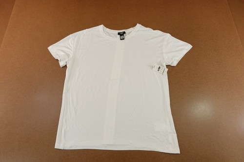 Express Womens Size Small White Short Sleeve Supersoft Relaxed Crew Neck Tee NWT