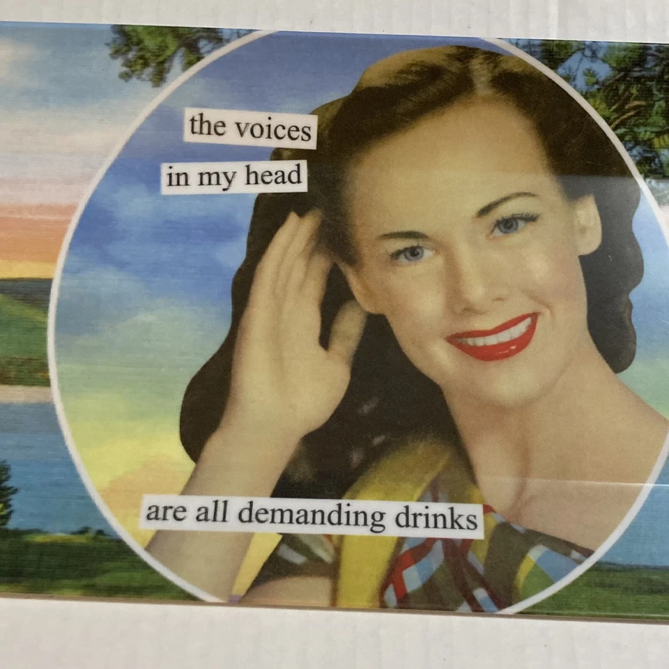 Anne Taintor Melamine Tray - the voices in my head are all demanding drinks - Image 2 of 4