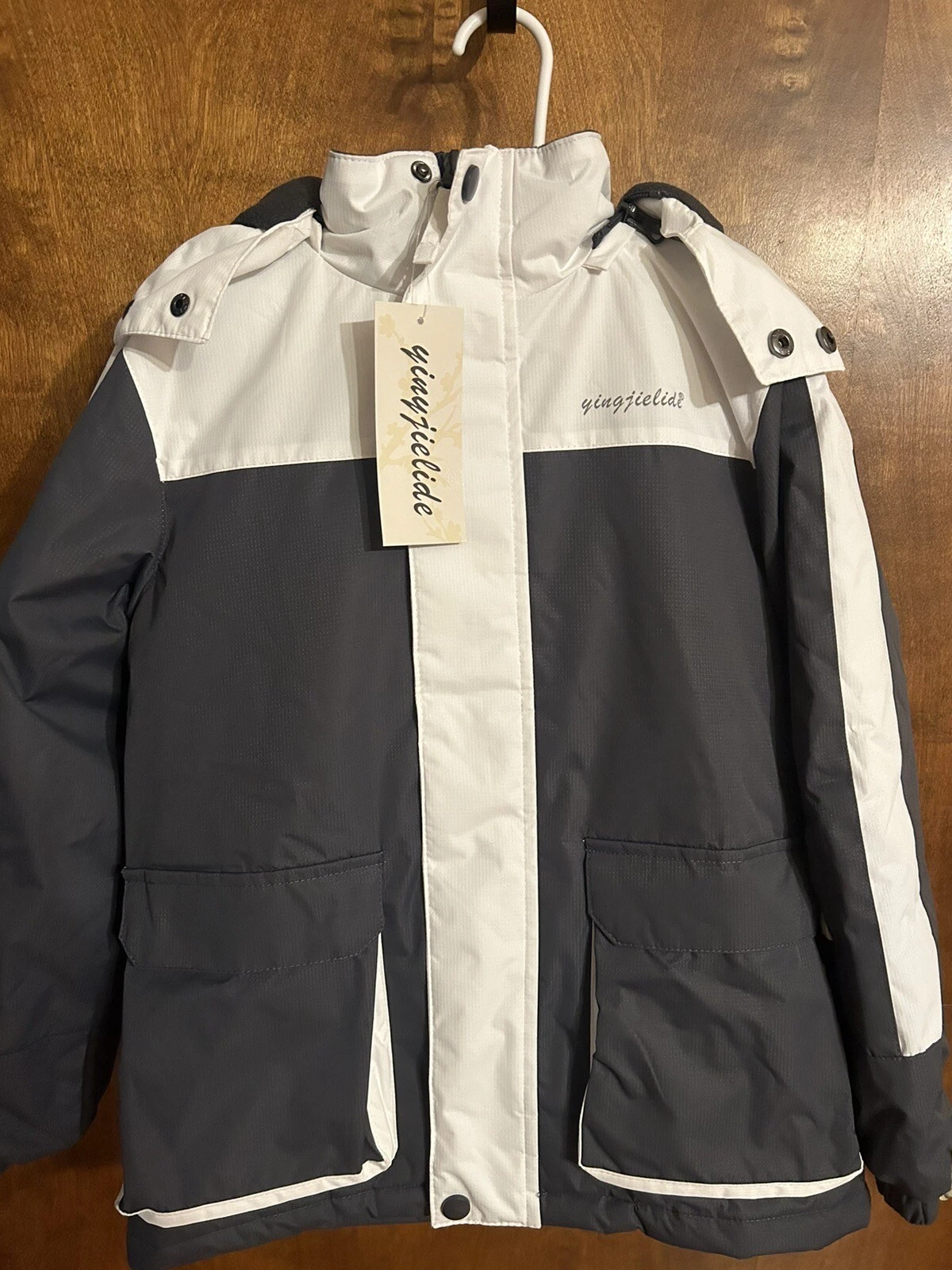 Boy's Waterproof Ski Jackets,Kids Warm Winter Snow Coat,Fleece Lined Hood