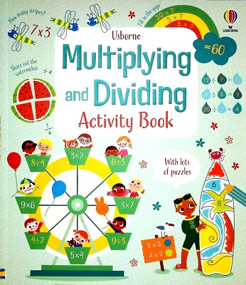 Multiplying and Dividing Maths Activity Learning Book by Usborne Children's 6-9