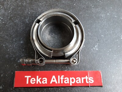 1x V-band Schelle 2'' Zoll (50.8mm) + 2x Anschweißringen Neu V-band Clamp Exhaust