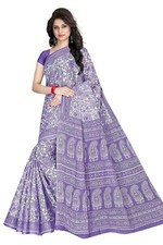 Women's Plain Weave Pure Cotton Saree Without Blouse Piece