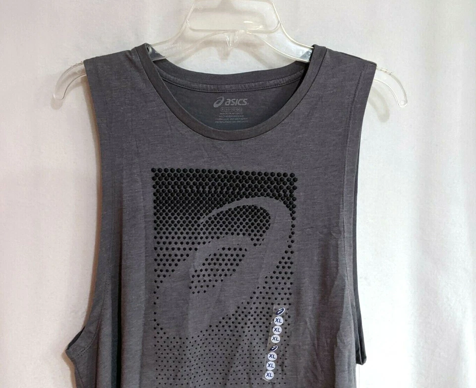 Camiseta sin mangas para mujer ASICS Swirl gris oscuro muscular (XG2982RT) - talla L nueva con etiquetas Foto 3 de 4