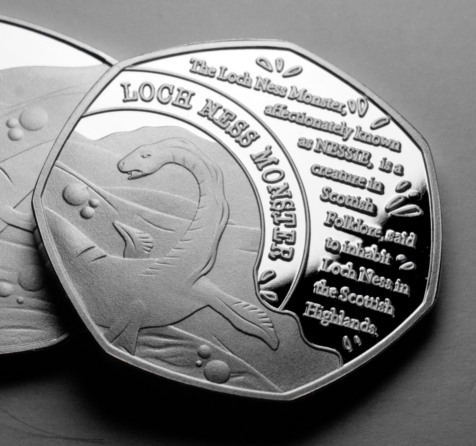 LOCH NESS MONSTER Silver Commemorative. NESSIE. Scotland/Scottish Myth/Legend