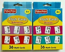 NEW Fisher Price Flash Cards Subtraction and Division 72 cards total Age 4 