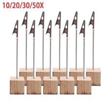 10-50X Set Holz-Memohalter Klammer Bilderhalter Memoclip Notizhalter Fotohalter