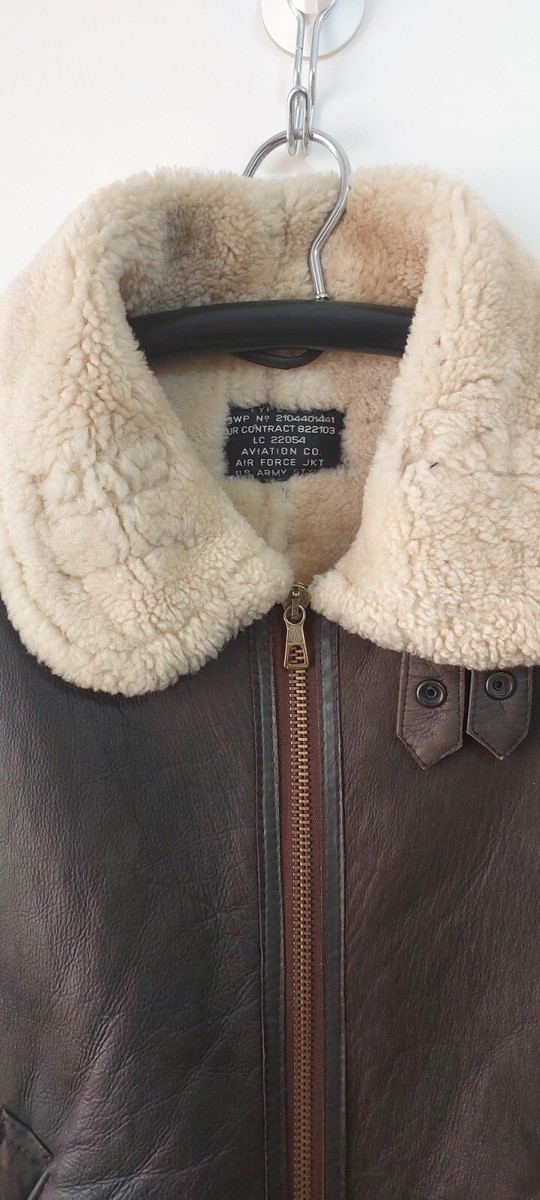 B-3 Shearling Vintage Leather Sheep Skin US Army Jacket B-3 Shearling Vintage Leather Sheep Skin US Army Jacket