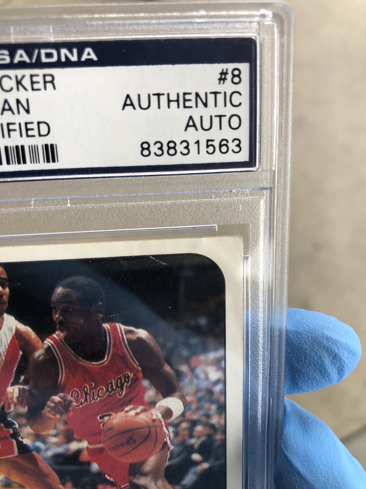 MICHAEL JORDAN 1986 FLEER SIGNED AUTO UDA PSA ROOKIE STICKER 8 ...