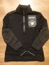 Hugo Boss Alex Thompson Womens Small Black 1/4 Zip Sailing Yachting Logo